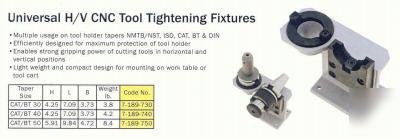 H / v cnc tool tightening fixture cat & bt 30 tapers