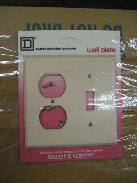 Lot of 25 - square d combination wall and switch plate