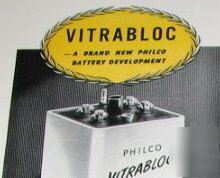 Philco-vitrabloc storage batteries trenton -2 1940S ads