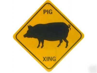 Pig xing aluminum sign