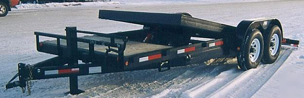 Plans /20' gravity tilt equip trailer transport bobcat 