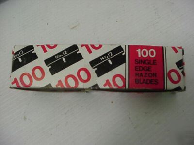 Single edge razor blades box of 100