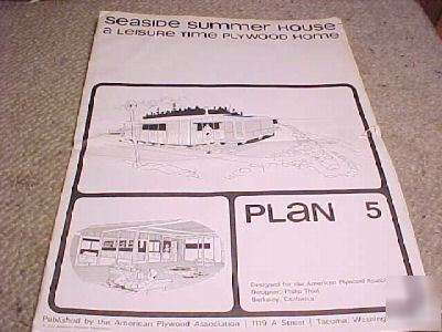1957 seaside summer house all plans and prints