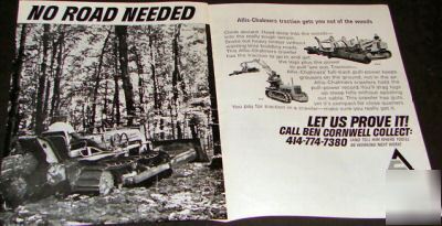 1967 allis-chalmers crawler tractor 2-pg. ad~logging