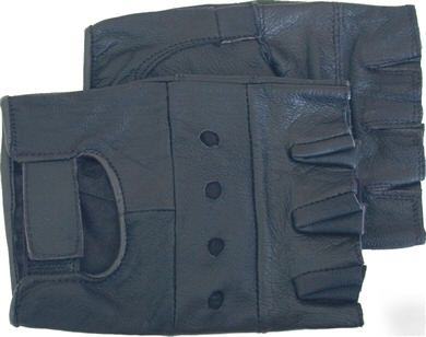 Boss 4044 large unlined black goatskin fingerless glove