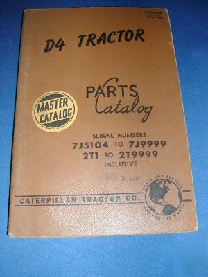 Cat caterpillar diesel D4 tractor parts catalog 7J5104+