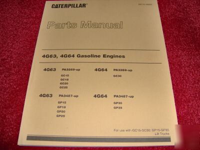 Caterpillar parts manual 4G63, 4G64 gas engine