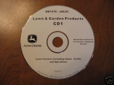John deere lawn tractor technical manuals on cd