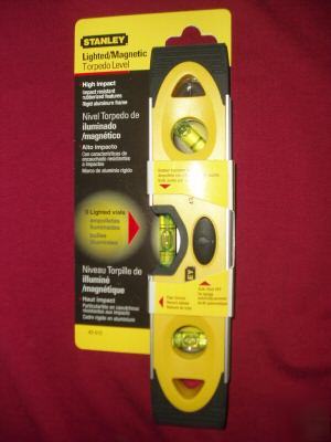 New stanley tools lighted/magnetic torpedo level 