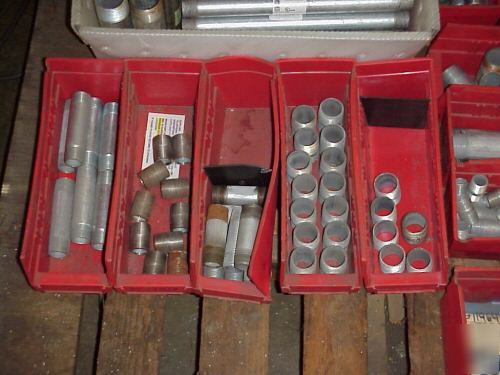 One lot of rigid electrical pipe nipples and couplings
