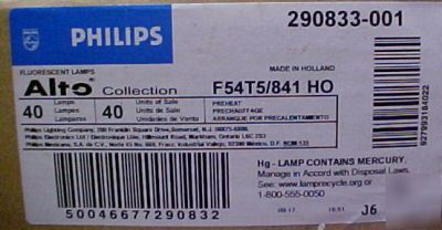 Phillips F54T5/841 high outut case of lamps 40 bulbs 