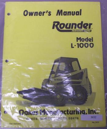 Rounder l-1000 hydrostatic loader operators manual