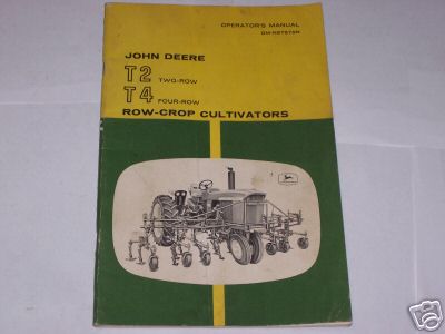 Vintage john deere t 2,4 tractor cultivator farm manual