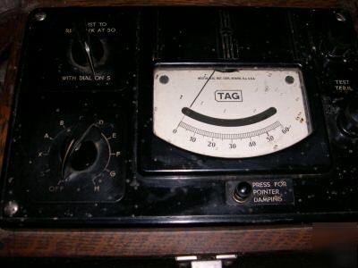 Vintage tag-heppenstall moisture meter, model 8003