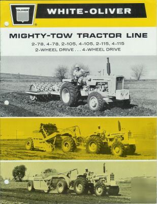 White-oliver mighty-tow tractor line brochure 1967 mint