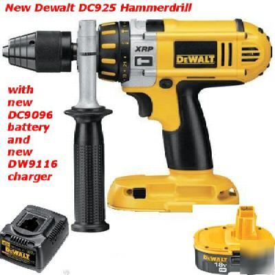 New dewalt DC925 hammerdrill 18V xrp battery chg combo