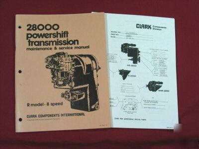 Clark 28000 powershift r model 8 speed service manual