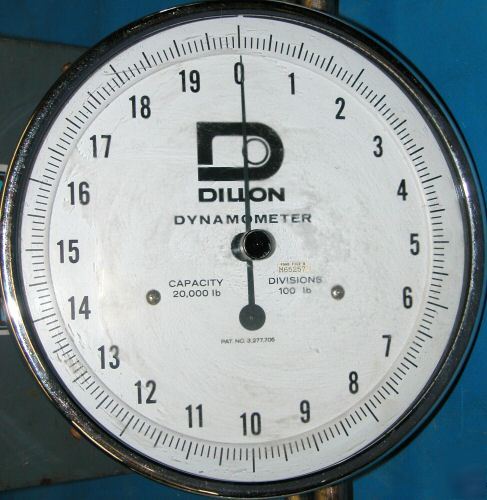 Dillon dynamometer w/case & shackles, 20,000 lb