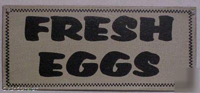 Fresh eggs tin sign farm chicken barn bar garage