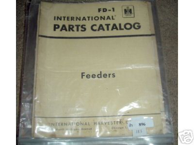Ih international harvester feeder parts catalog fd-1