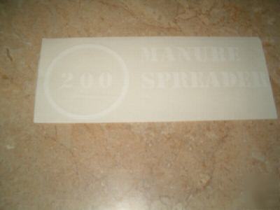 International number 200 manure spreader, vinyl decal
