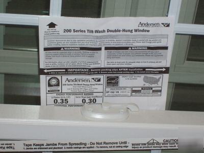 New anderson 200 series double hung window brand 
