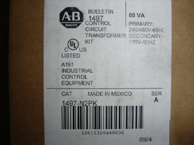 New brand ab 1497-N2PK control circuit transformer kit