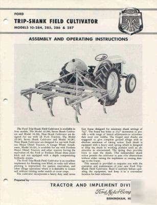 1956 600/800 ford tractor trip shank cultivator manual
