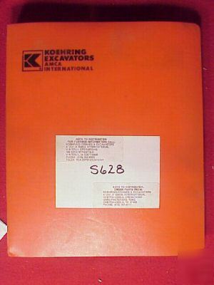 Koehring s-628 telekruiser parts book operators manual
