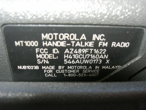 Motorola two way radios mt 1000 & MT1500 