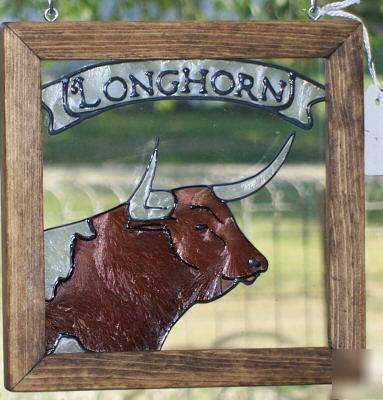  longhorn farm ranch cattle cow window sign art 6X6