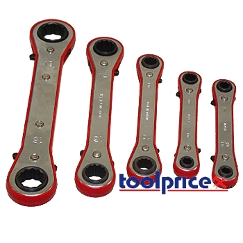 5 pc ratcheting box wrench automotive hand tool set mm