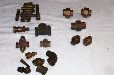 5 pounds+ of vintage brass valves & hit & miss items