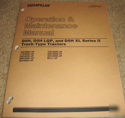 Caterpillar D5H crawler operation & maintenance manual