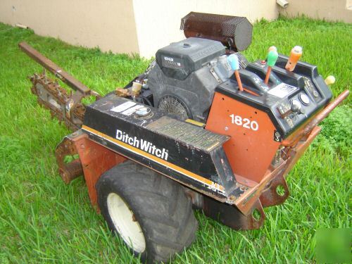 Ditch witch 1820 hydraulic gas trencher one owner $.01 