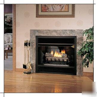 Fmi ventless vent-free gas see-thru fireplace nat/prop