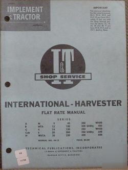 International harvester rate i&t shop manual a b cub m