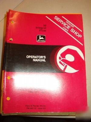 John deere operators manual 30 integral plow