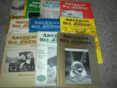 Lot of 10 american bee journal magazines-1983