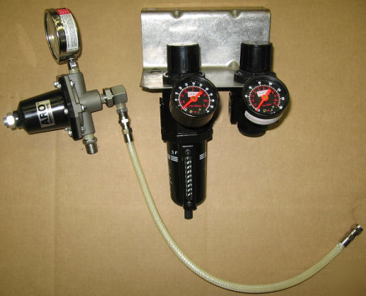 Pneumatic air regulator-fluid regulator and filter aro