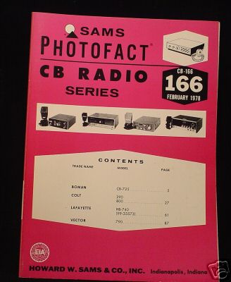 Sams photofact cb radio series cb-166