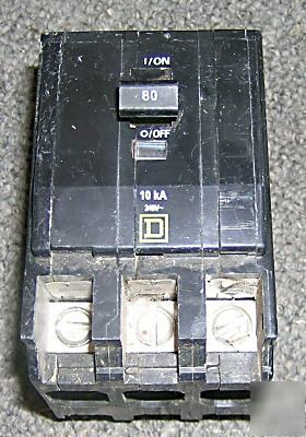Square d qo QO380 80A circuit breaker