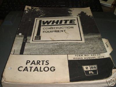 White construction equip 2-44 forklift parts catalog