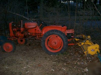 1950's allis chalmers tractor and mott flail
