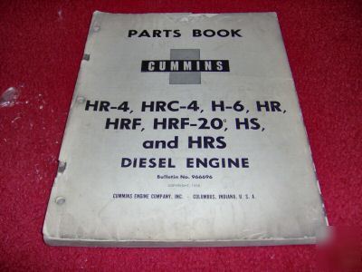 Cummins parts book - diesel engine