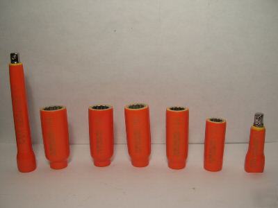Electricians double insulated 12 pt sockets cementex