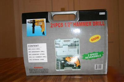 New hammer drill 21 pcs 1/2