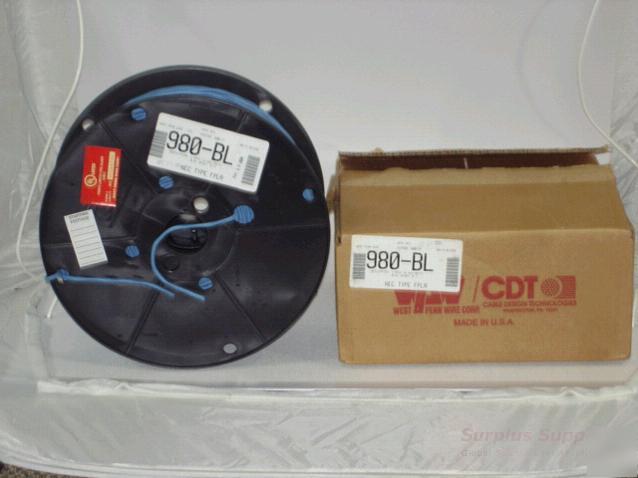 New penn wire 1 pair 18 awg solid D980 wire blue