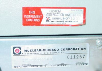 Nuclear-chicago mediac dose calibrator well ion chamber
