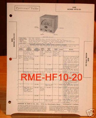 Rme HF10-20 converter original service manual / ex